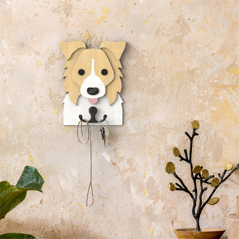 Border Collie Houten Haak