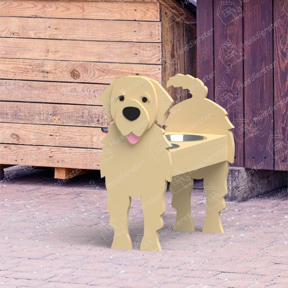 Golden Retriever Huisdier Voerbak Houder