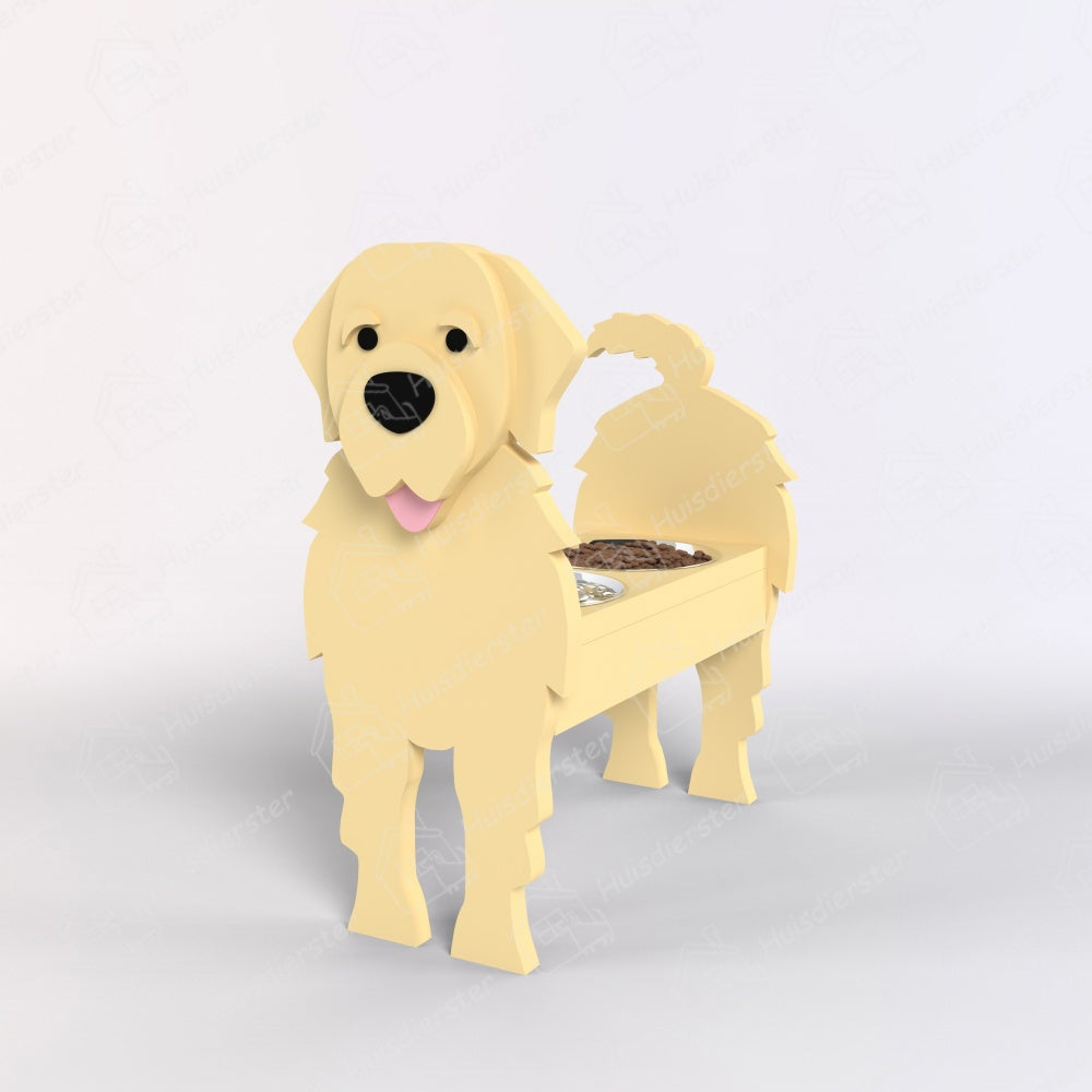 Golden Retriever Huisdier Voerbak Houder