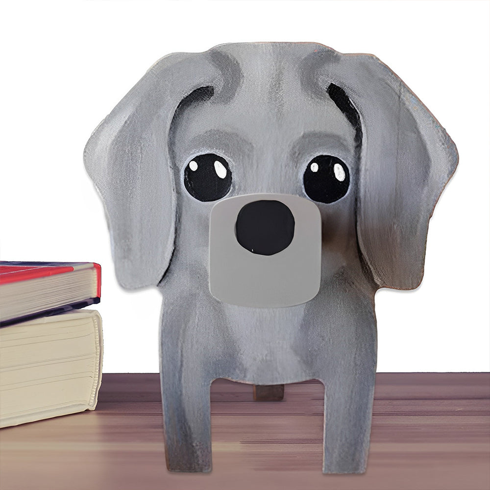 Houten Cartoon Weimaraner Brillenhouder