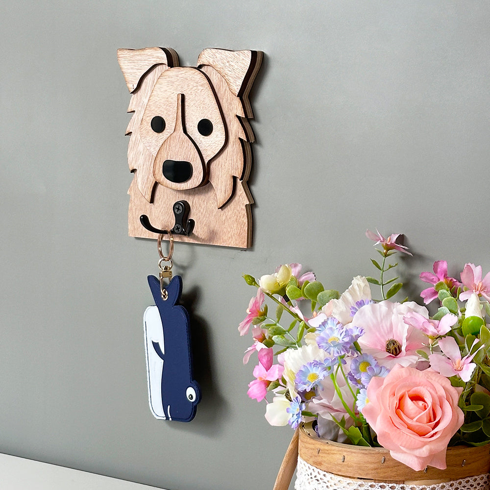 Border Collie Houten Haak