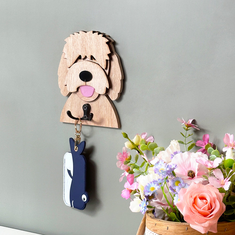 Golden Doodle Hond Houten Haak