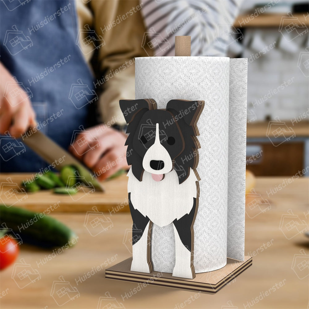 Border Collie Keukenrolhouder