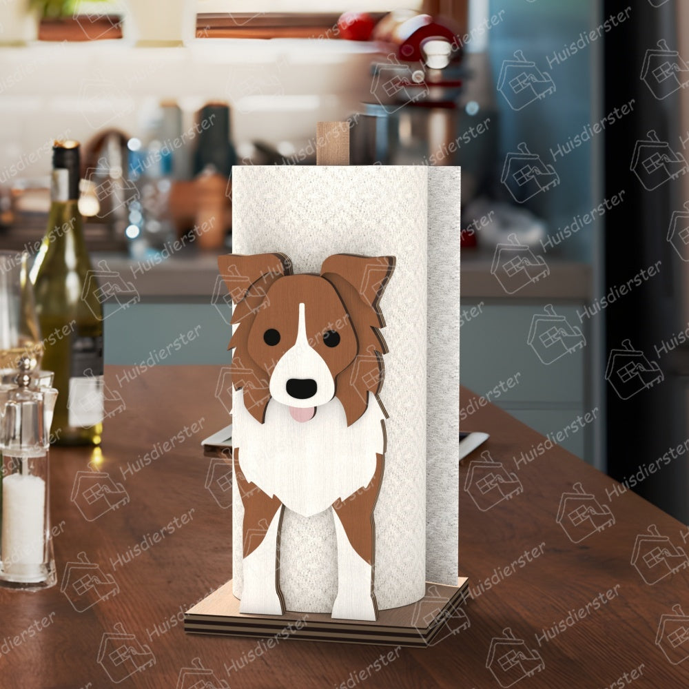 Border Collie Keukenrolhouder