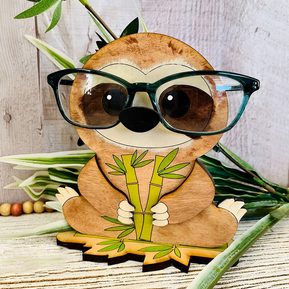 Wooden Cartoon Cute Sloth Eyeglass Holder