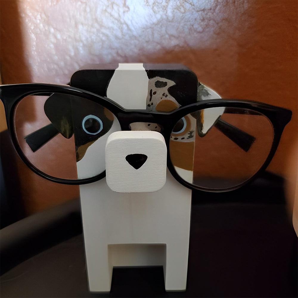 Wooden Cartoon Dog C Eyeglass Holder