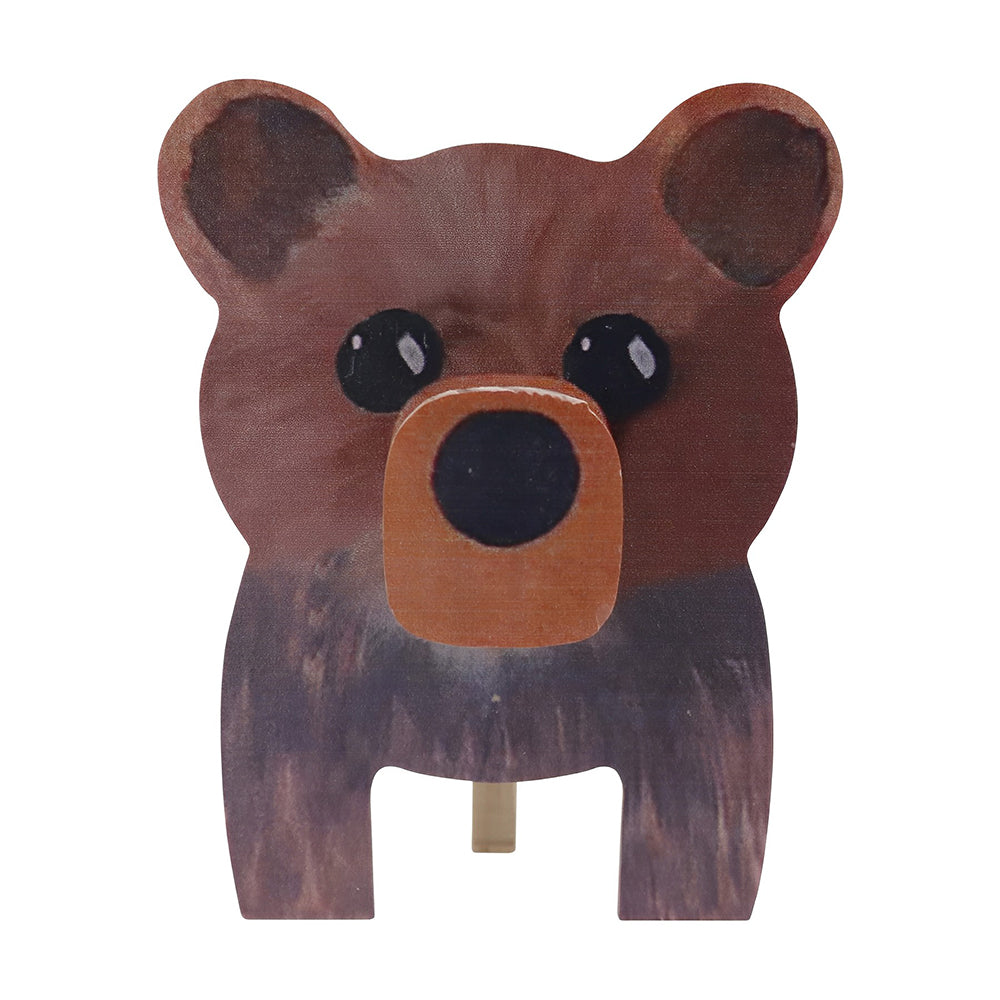 Wooden Cartoon Brown Bear Eyeglass Holder