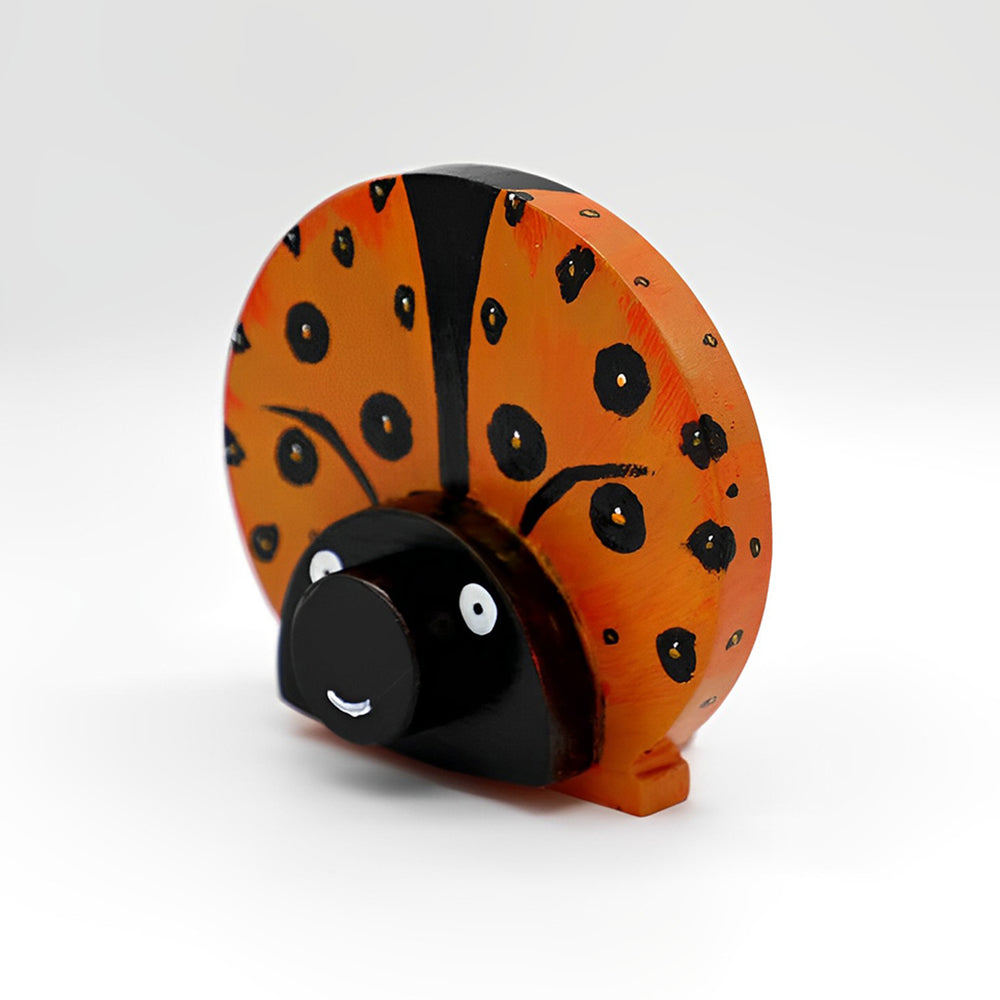 Wooden Cartoon Ladybug Eyeglass Holder