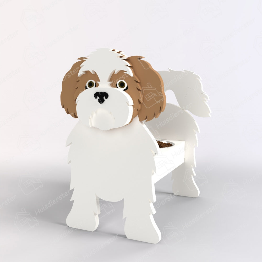 Shih Tzu Huisdier Voerbak Houder