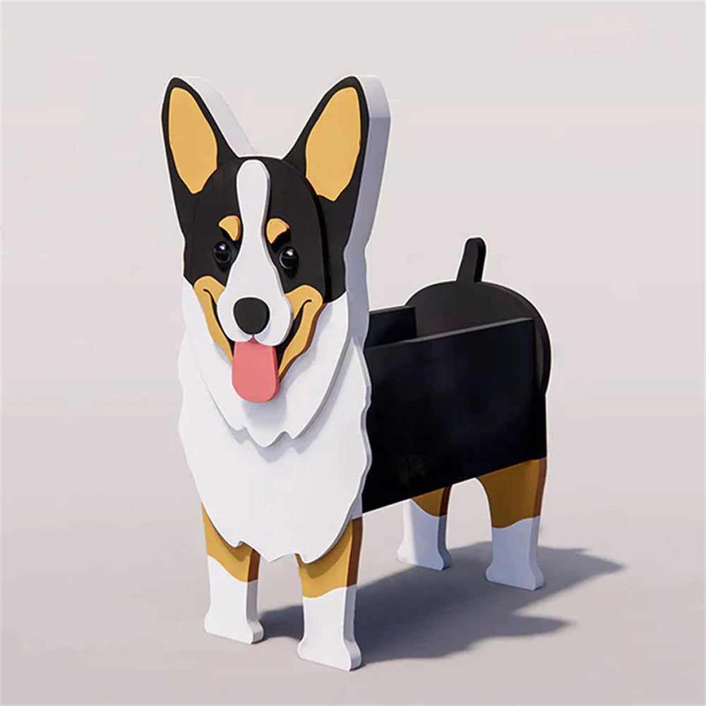 Tricolor Corgi plantenbak
