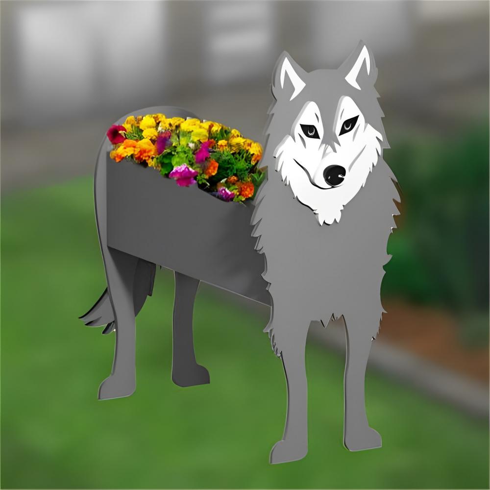 Grijze wolf Plantenbak