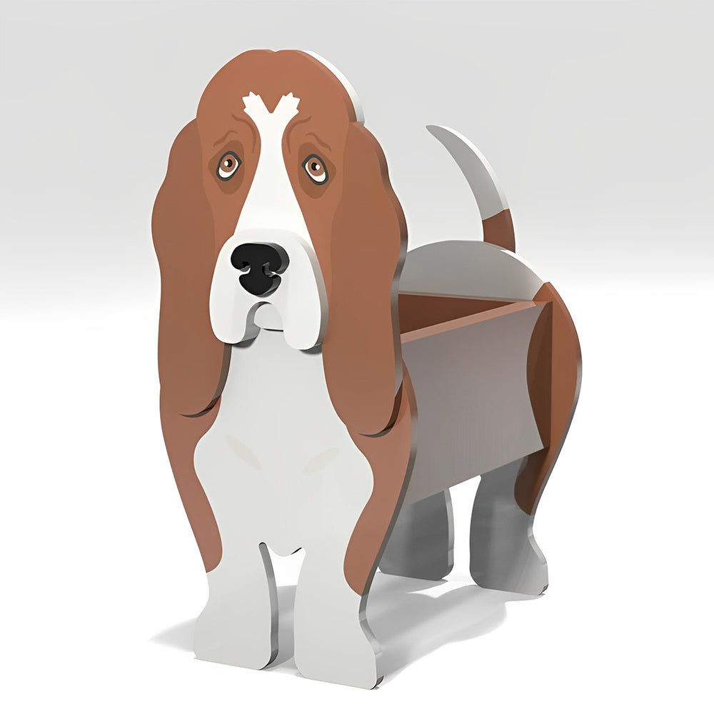 Basset hond plantenbak