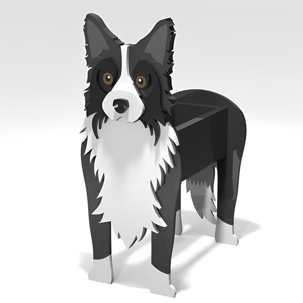 Border Collie plantenbak