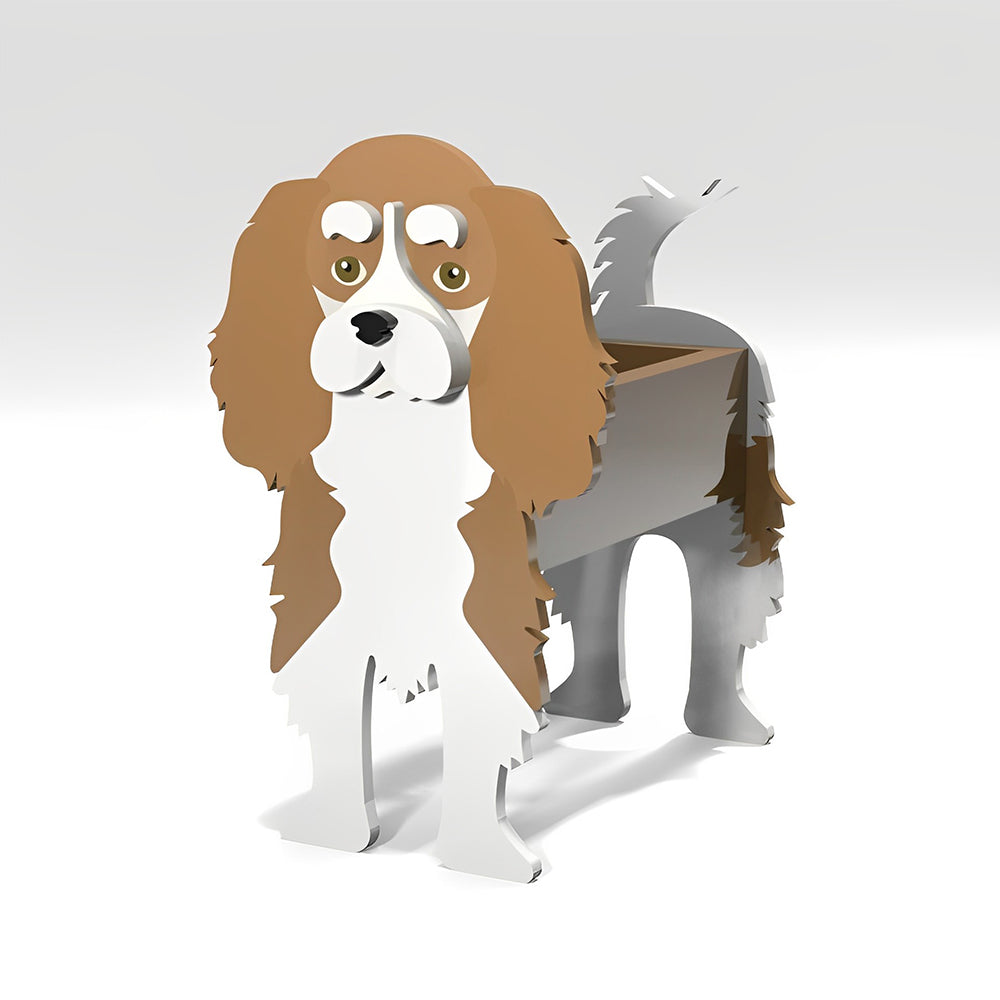 Cavalier Roi Charles Spaniel plantenbak