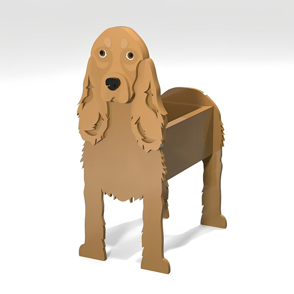 Cocker Spaniel plantenbak